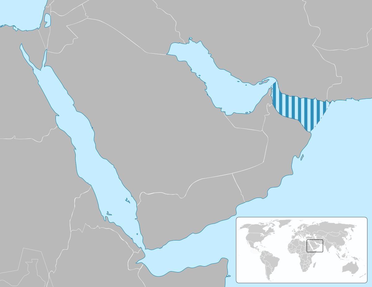 golfo di Oman sulla mappa