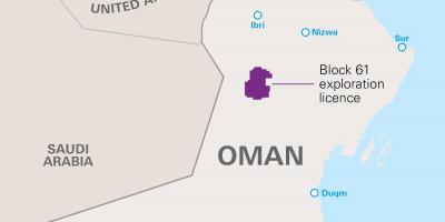 Mappa di khazzan Oman