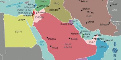 Mappa di Oman mappa del medio oriente