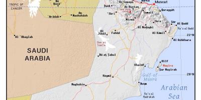 Mappa di Oman politico